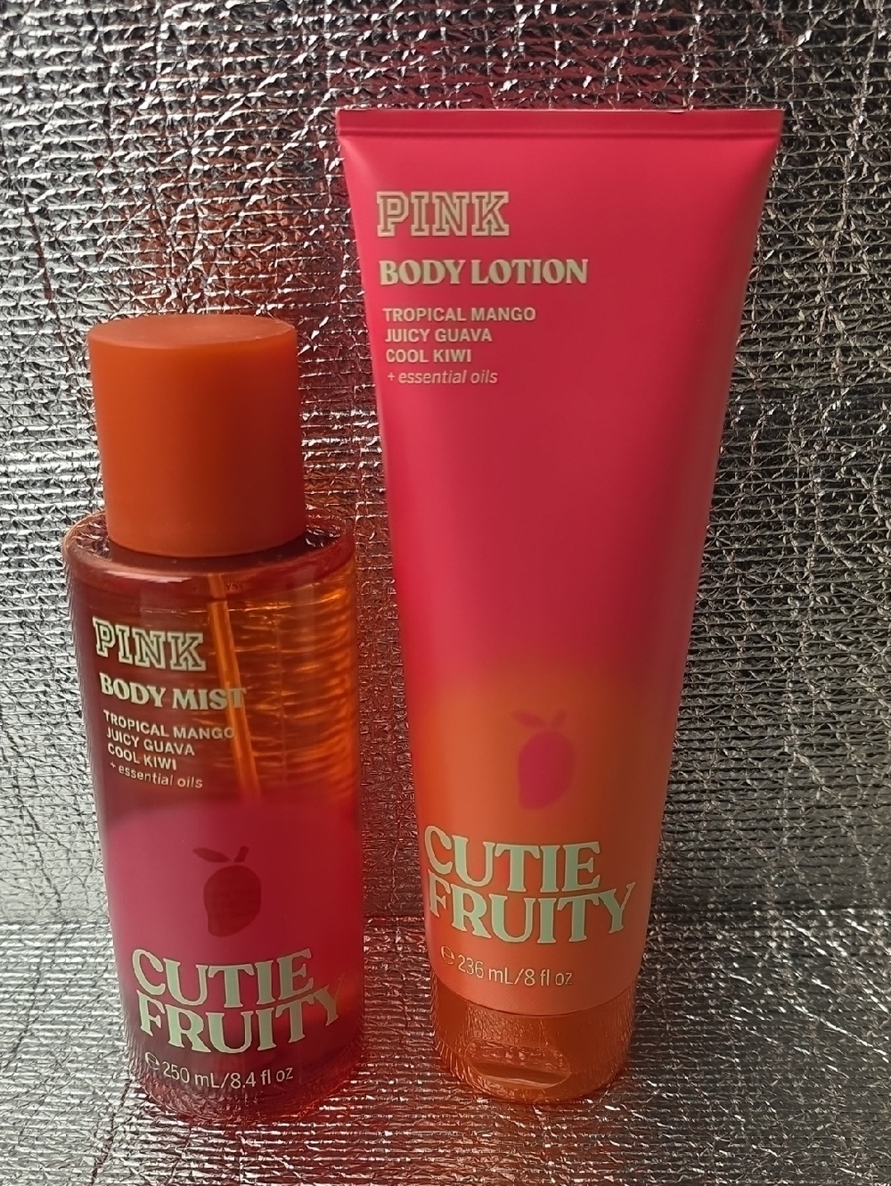 PINK Victoria's Secret Cutie Fruity Lotion & Mist - Pink and Orange